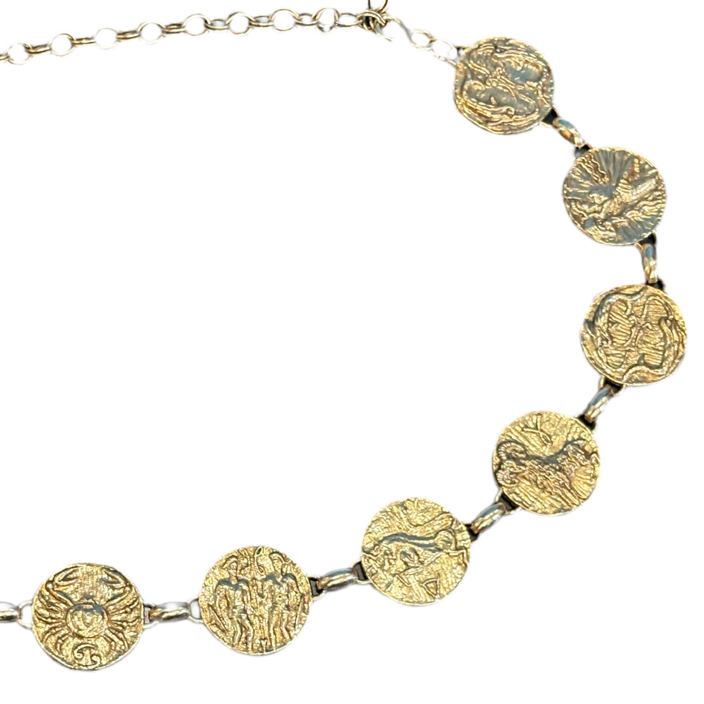 60’s French Zodiac Coin Chain Belt