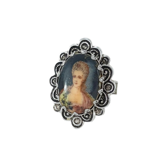 60’s Victorian Revival Portrait Ring