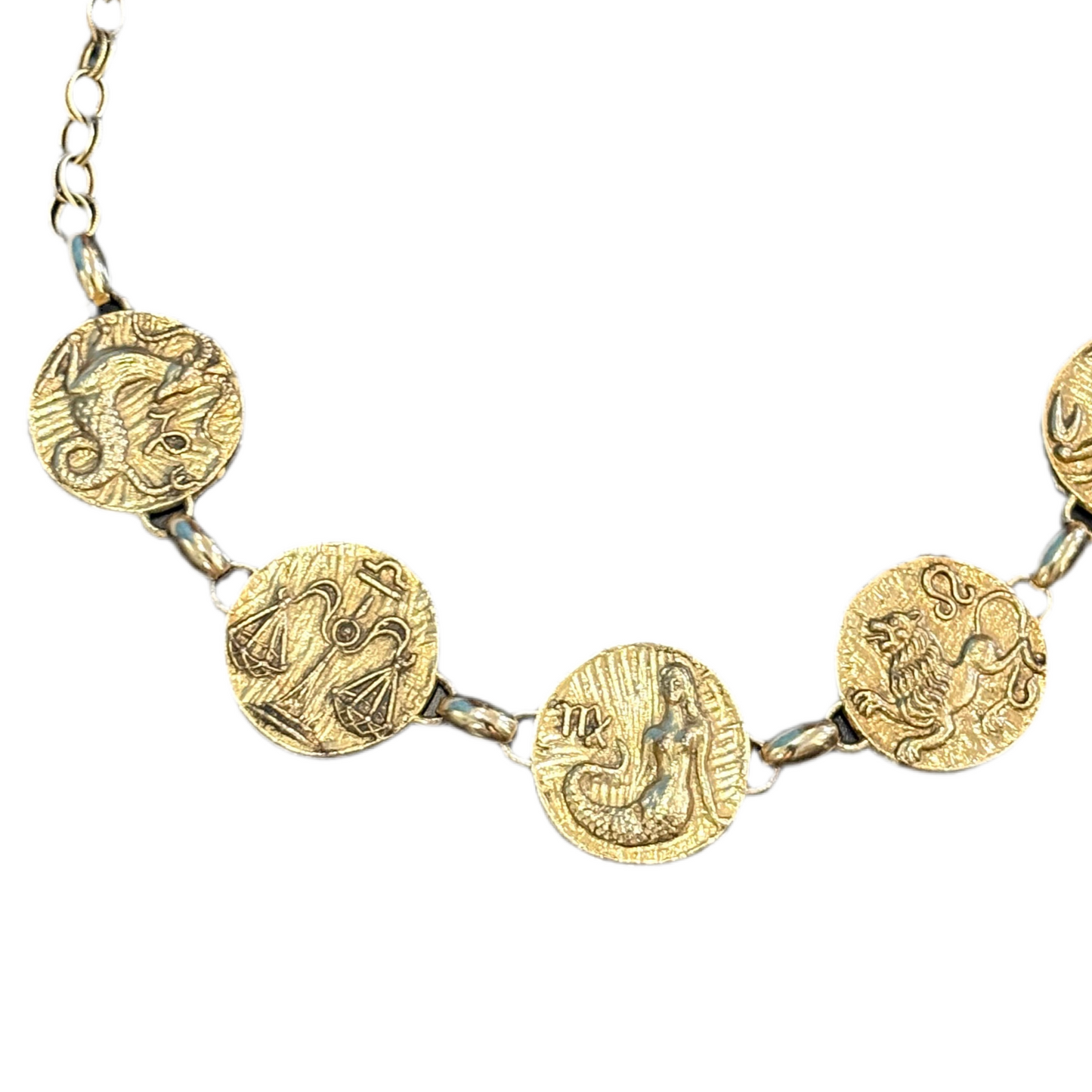 60’s French Zodiac Coin Chain Belt