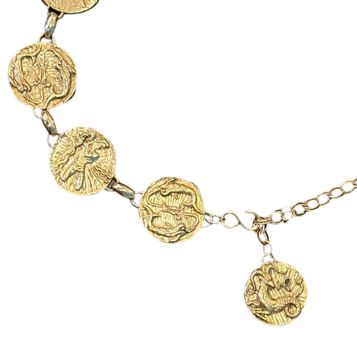 60’s French Zodiac Coin Chain Belt
