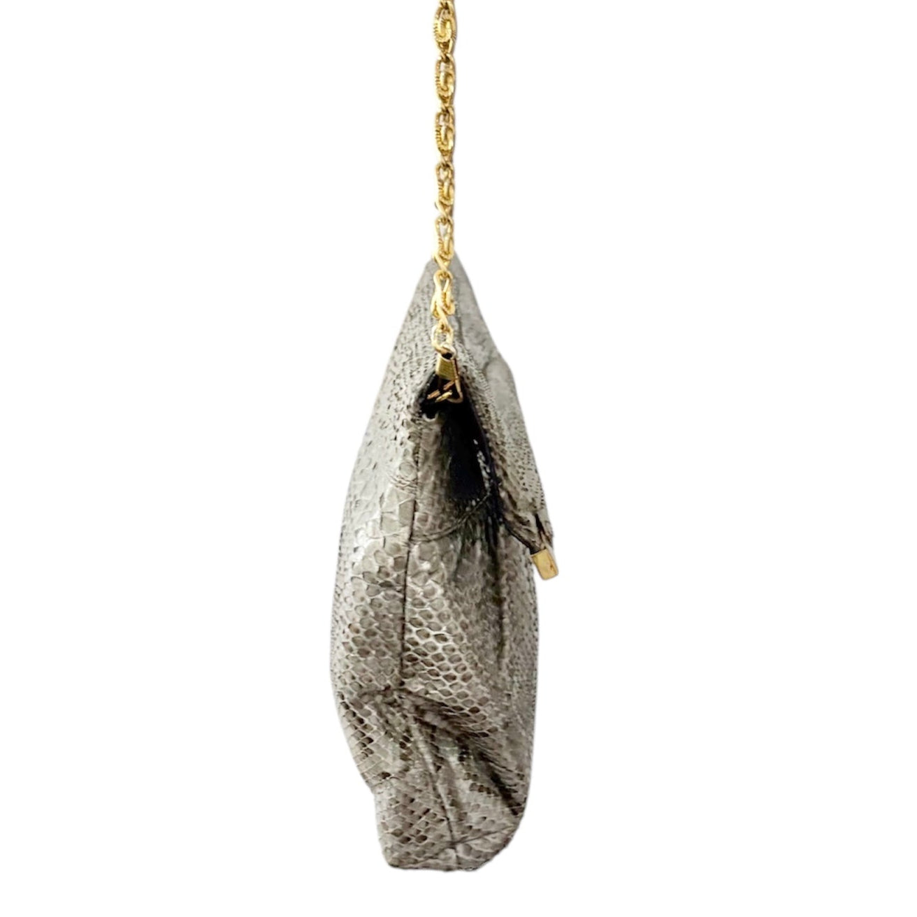 70's Grey Python Clutch Purse