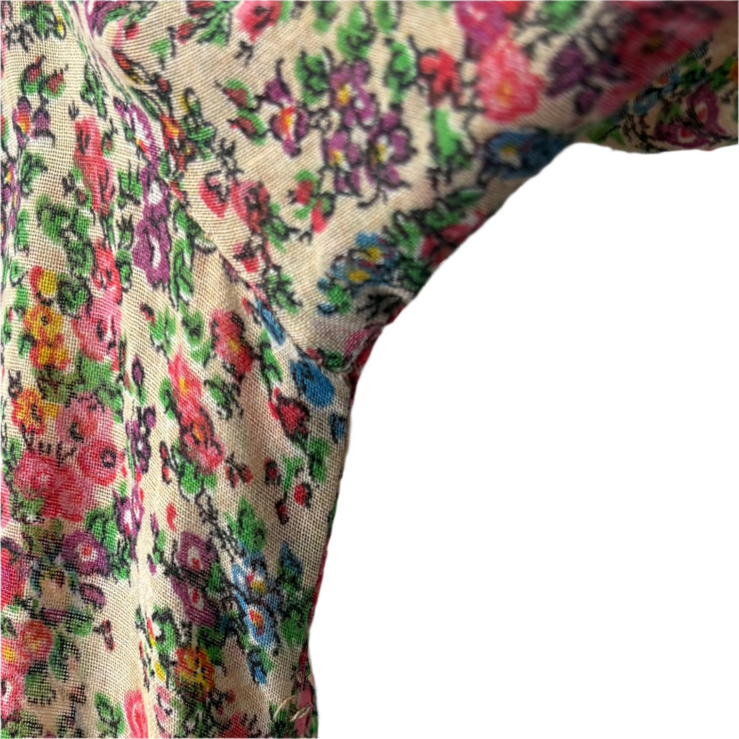 70s Sheer Pink Floral Alley Cat Dress by Betsey Johnson