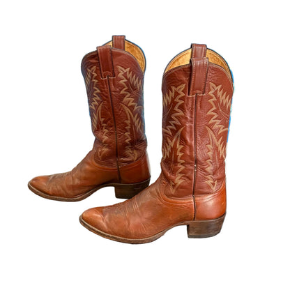 Vintage Justin Brown Cowboy Boots 8.5D