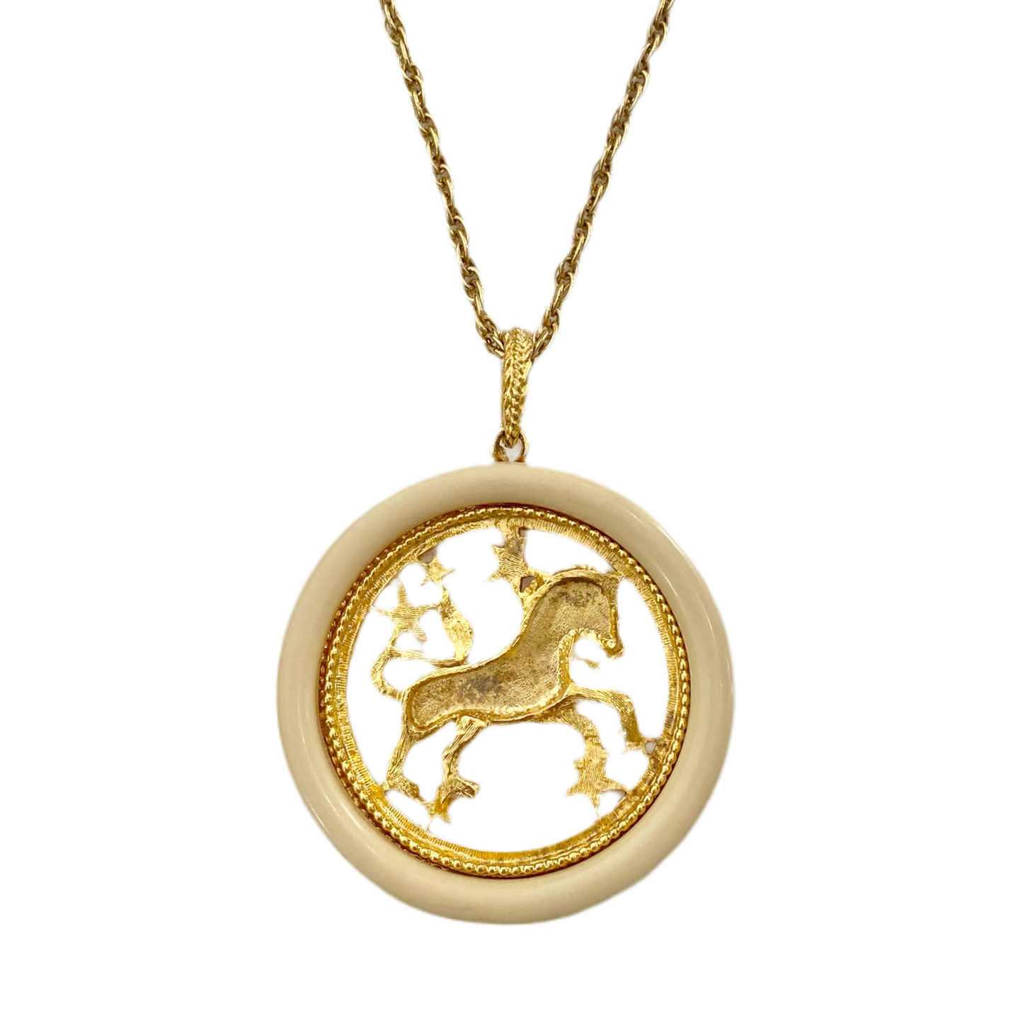 60s Leo Zodiac Pendant Necklace