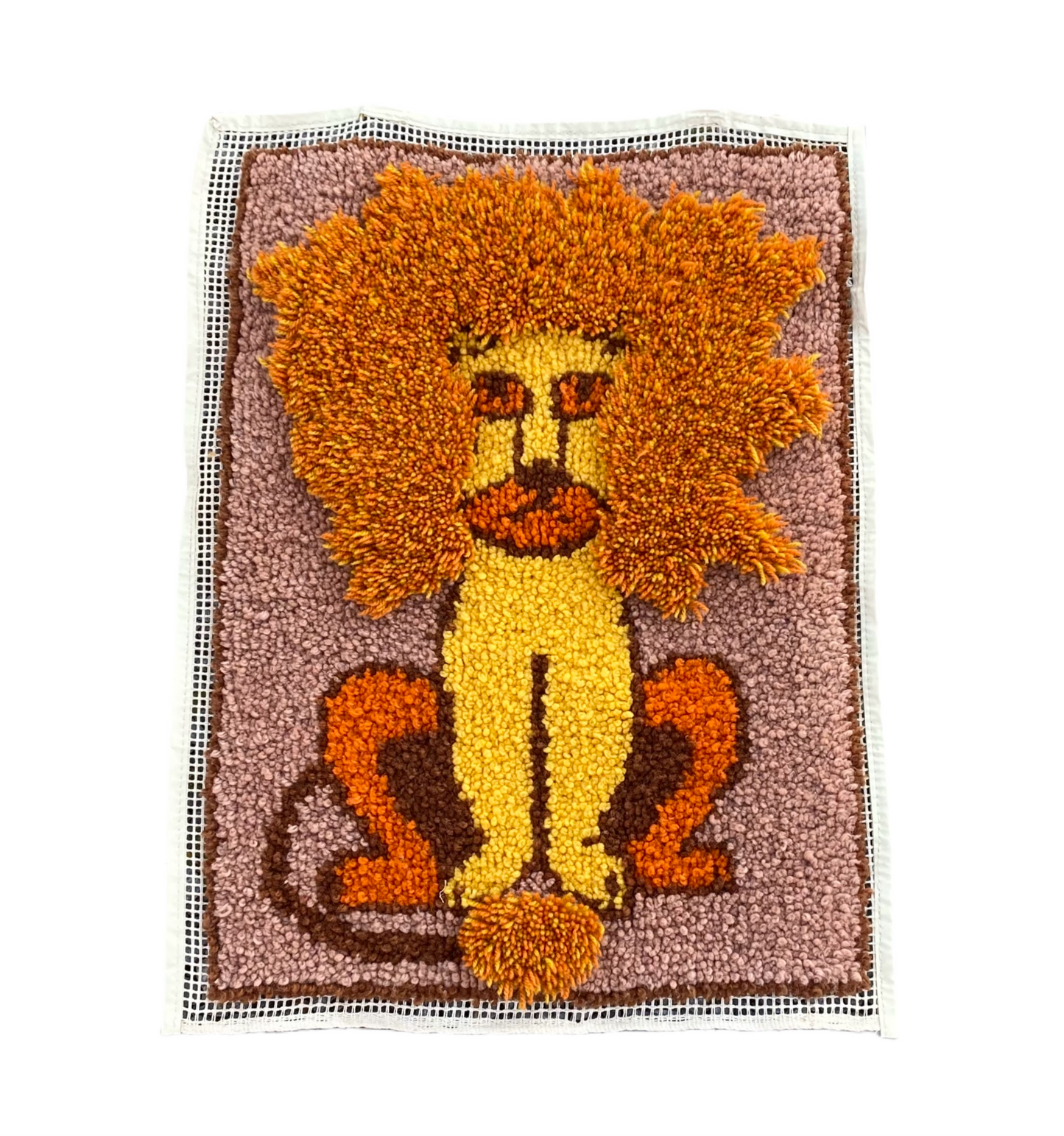 70s Lion Tapestry Wall Hanging