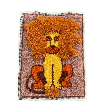 70s Lion Tapestry Wall Hanging