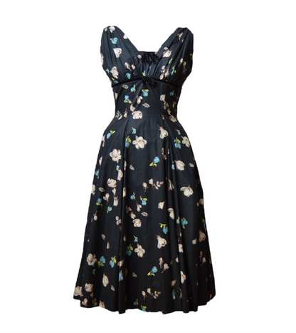 50s Saks 5th Avenue Floral Cocktail Dress