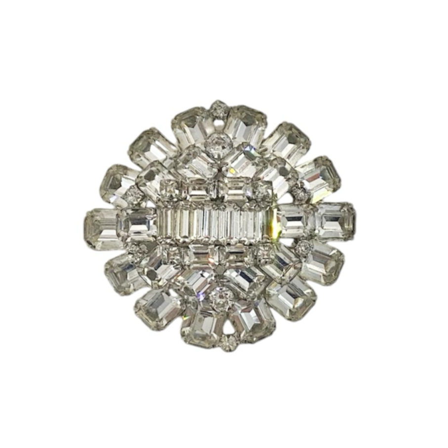 Large Crystal Rhinestone Brooch by Weiss