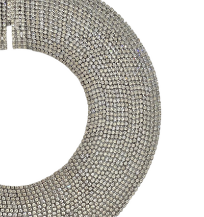 60s Crystal Rhinestone Collar Necklace Les Bernard