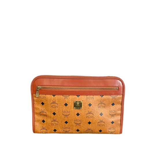 80’s MCM Portfolio Monogram Clutch Handbag