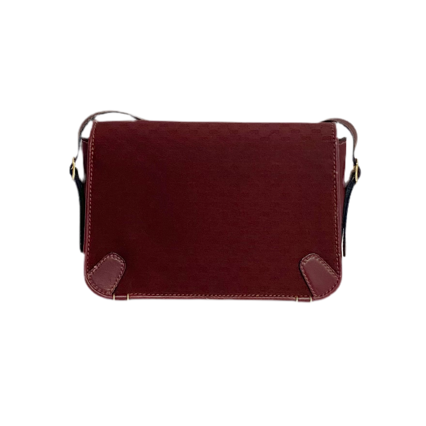 Burgundy Mini Monogram Crossbody Handbag by Gucci