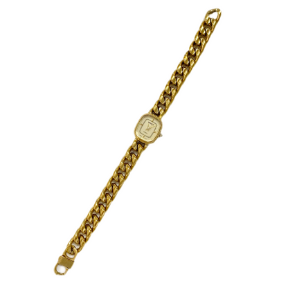 Gold Chain Link Bracelet Watch by Gruen