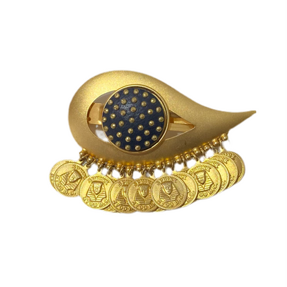 90s Egyptian Evil Eye Hair Clip Made in France