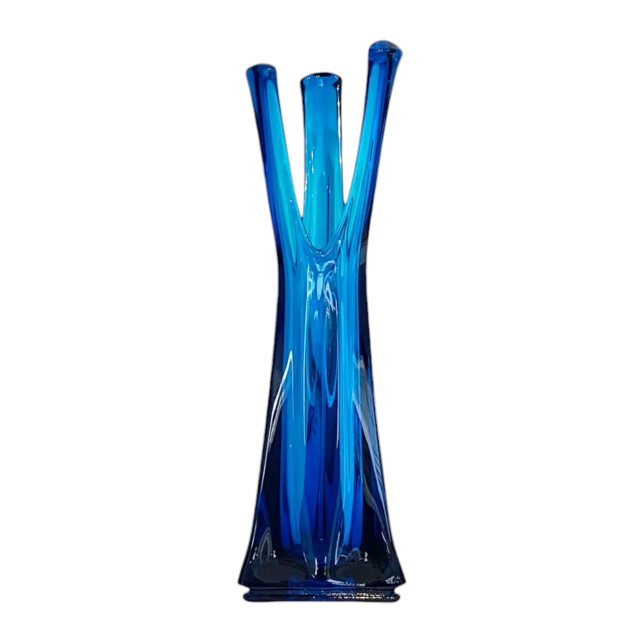 MCM Viking Three Foil Bluenique Swung Vase – Twin Hearts Vintage