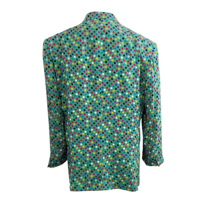 Green Silk Polka Dot Blazer by Gucci