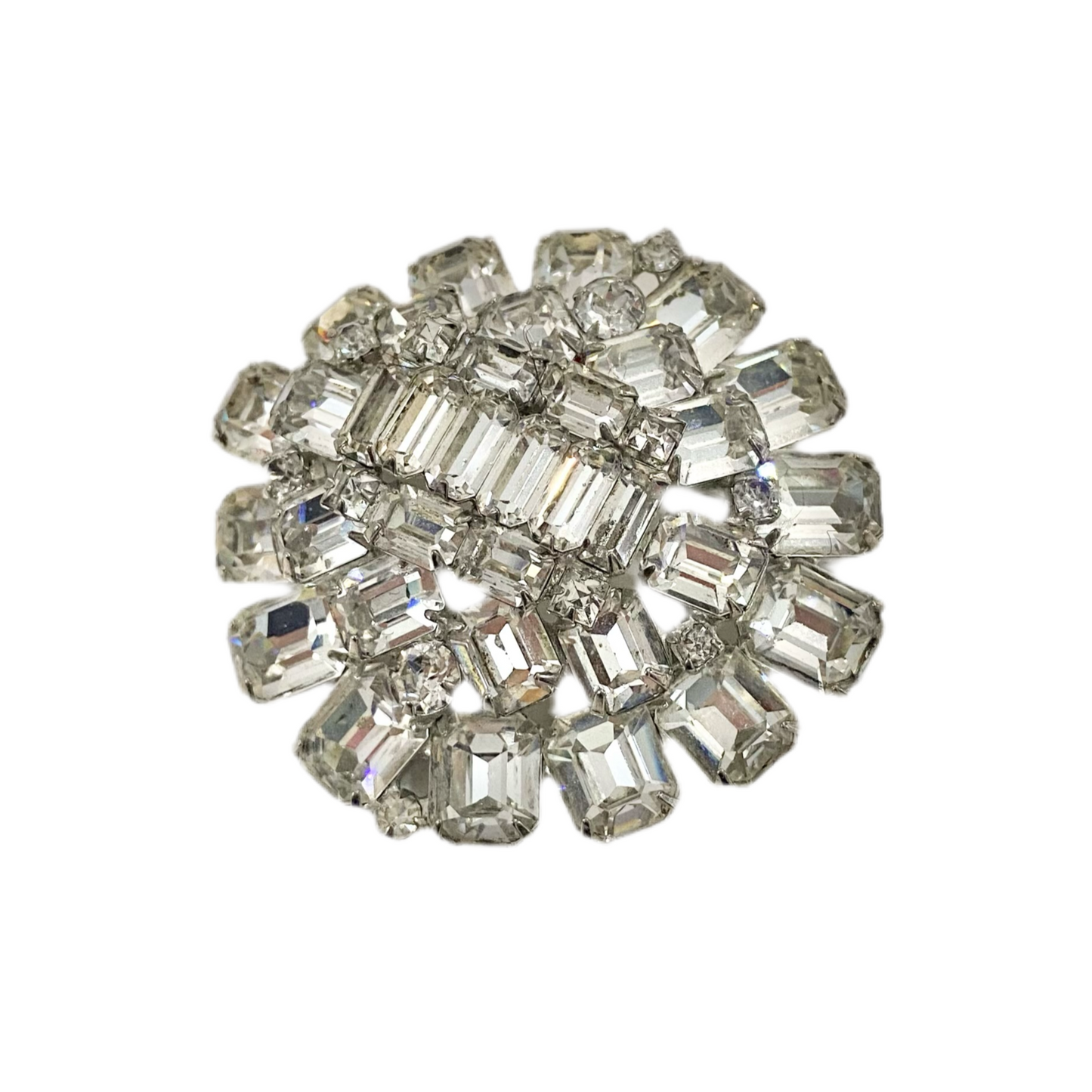 Large Crystal Rhinestone Brooch by Weiss