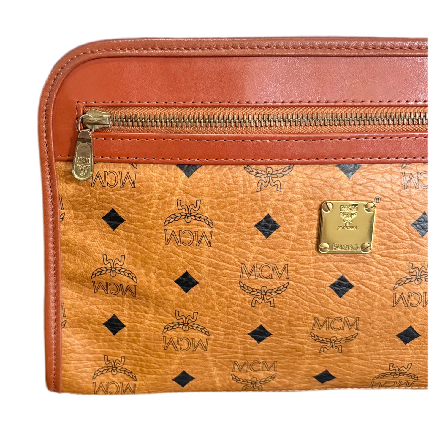 80’s MCM Portfolio Monogram Clutch Handbag