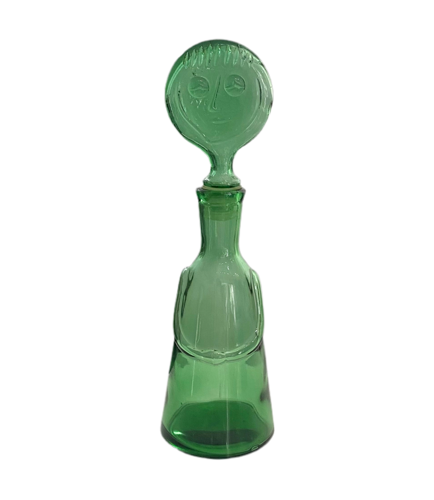 Kosta Boda Erik Hoglund People Green Glass Decanter