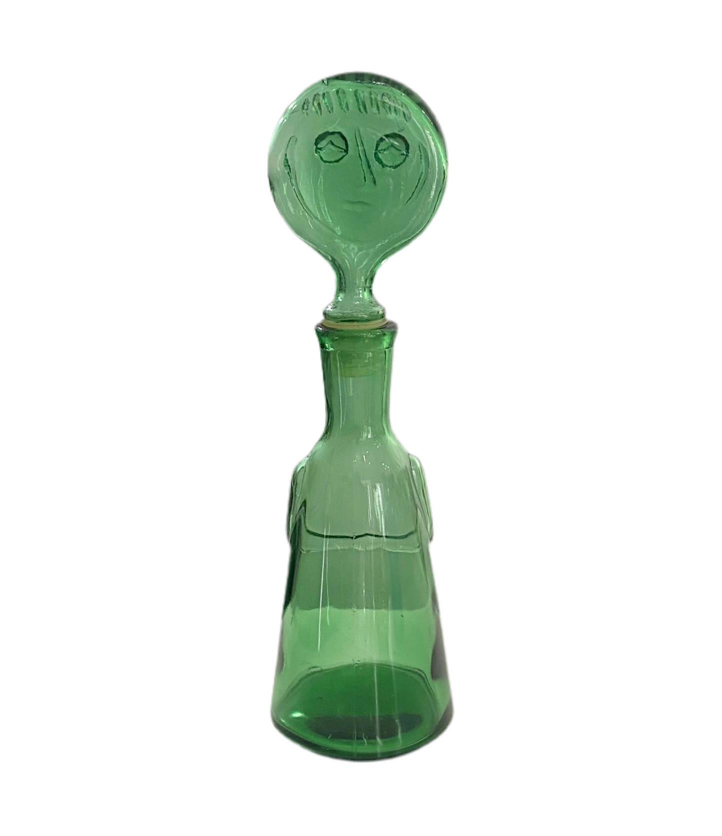 Kosta Boda Erik Hoglund People Green Glass Decanter