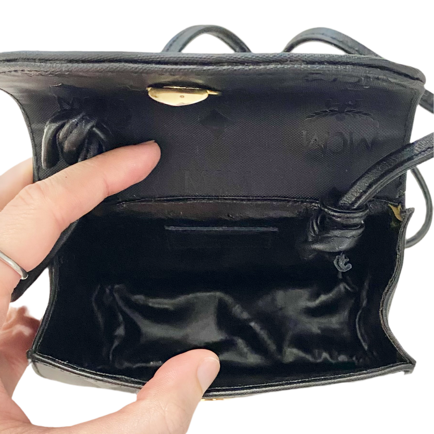 Black Mini Crossbody Purse by MCM