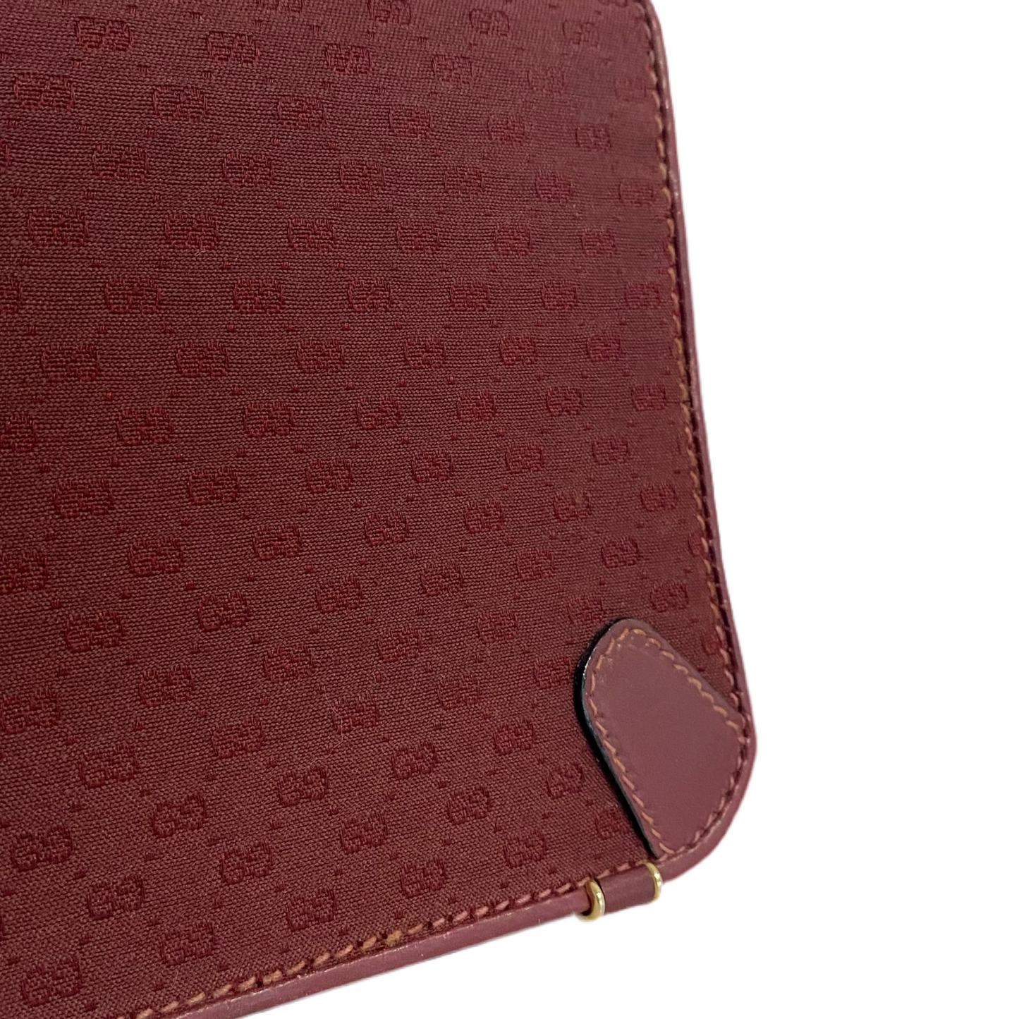 Burgundy Mini Monogram Crossbody Handbag by Gucci