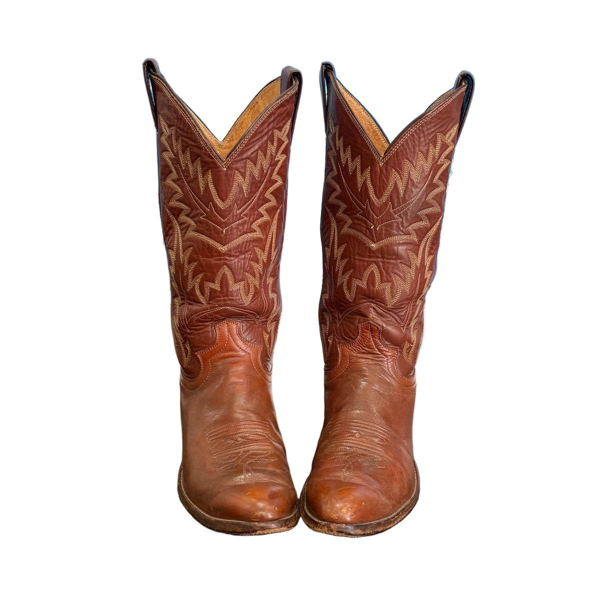 Vintage Justin Brown Cowboy Boots 8.5D