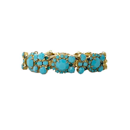 Blue Rhinestone Panel Bracelet by Juliana