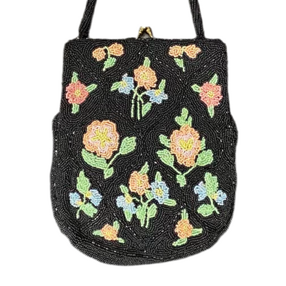 50s Beaded Floral Purse