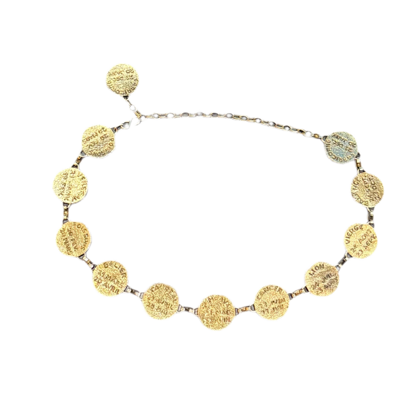 60’s French Zodiac Coin Chain Belt