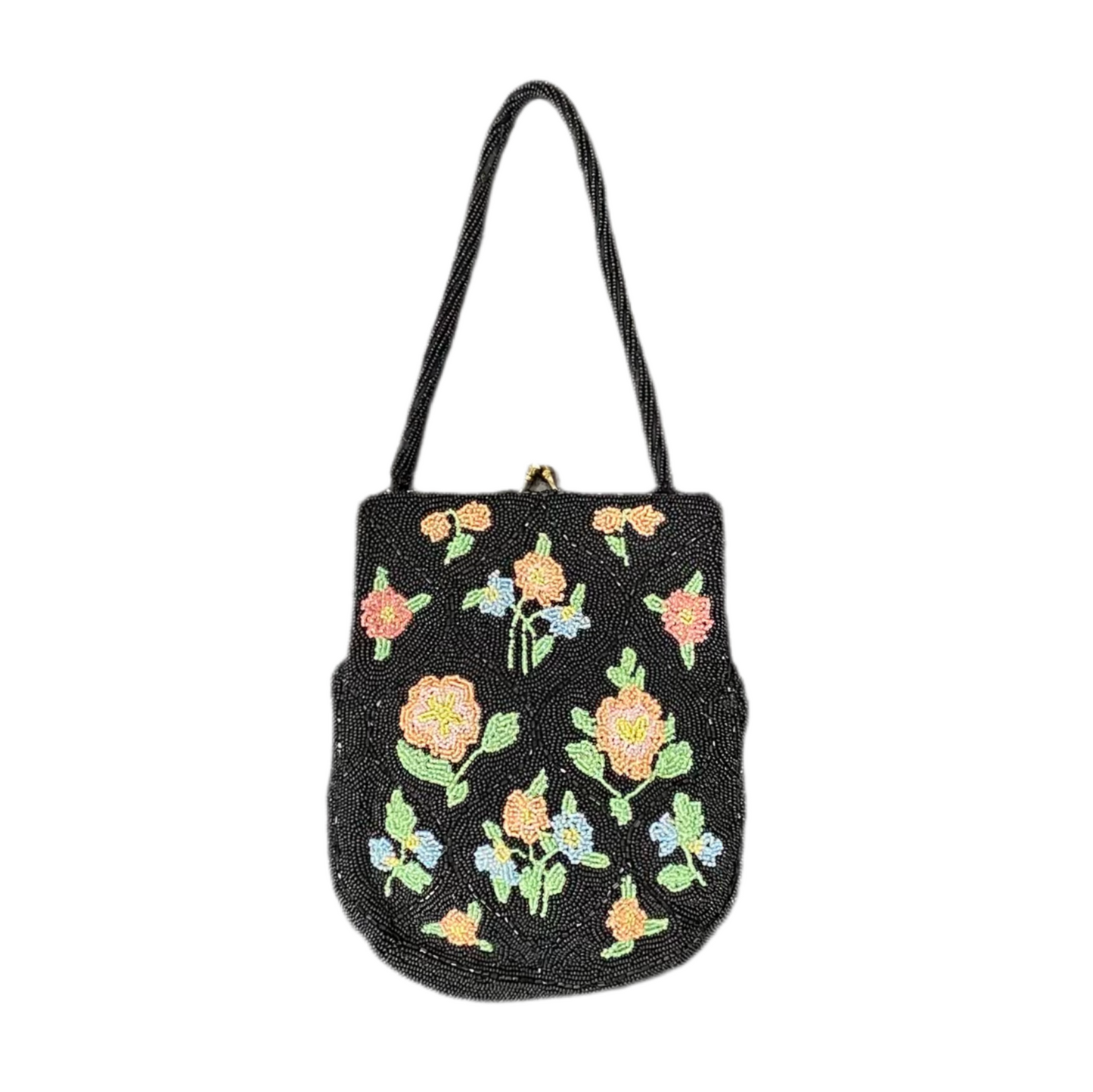 50s Beaded Floral Purse