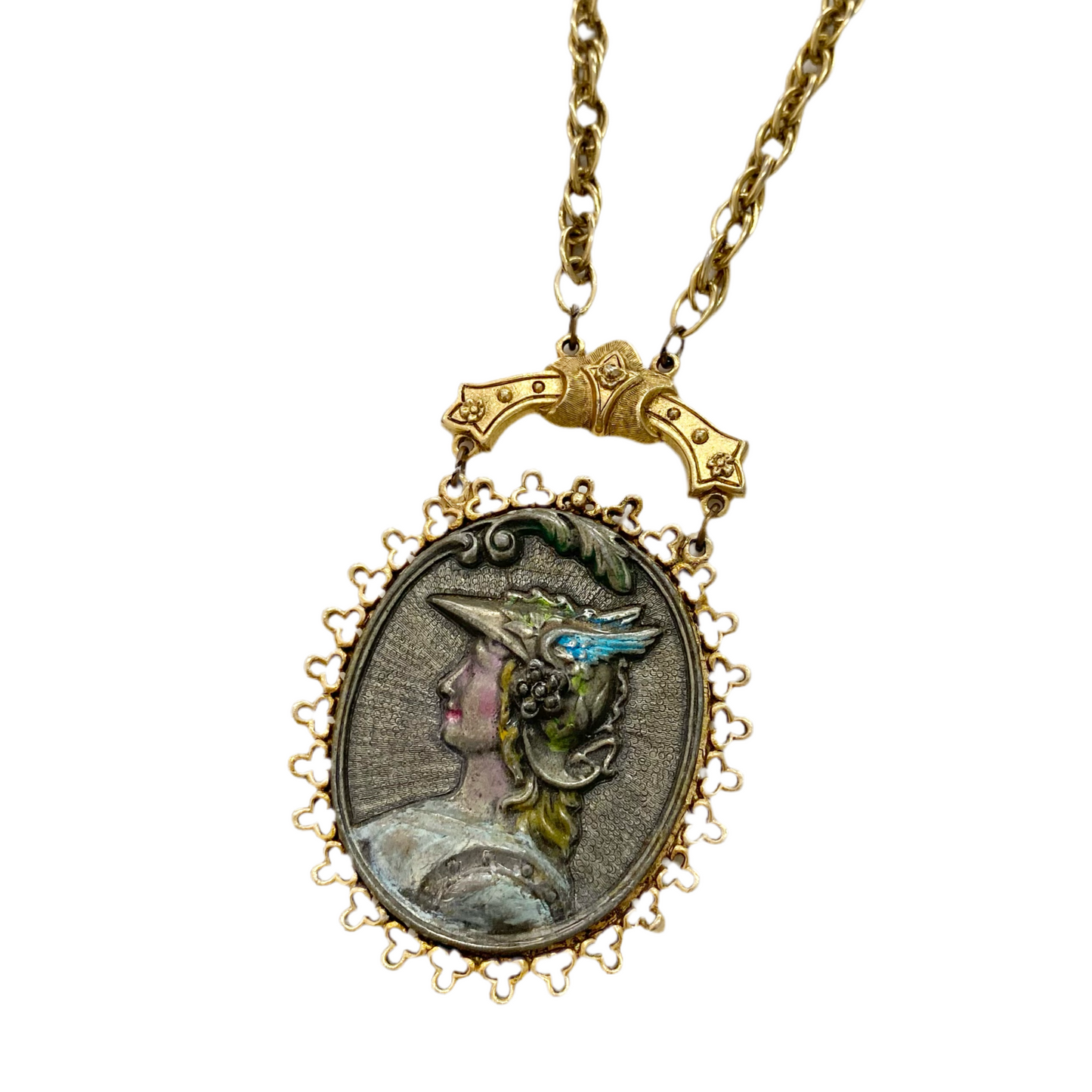 Victorian Revival Portrait Pendant by Art