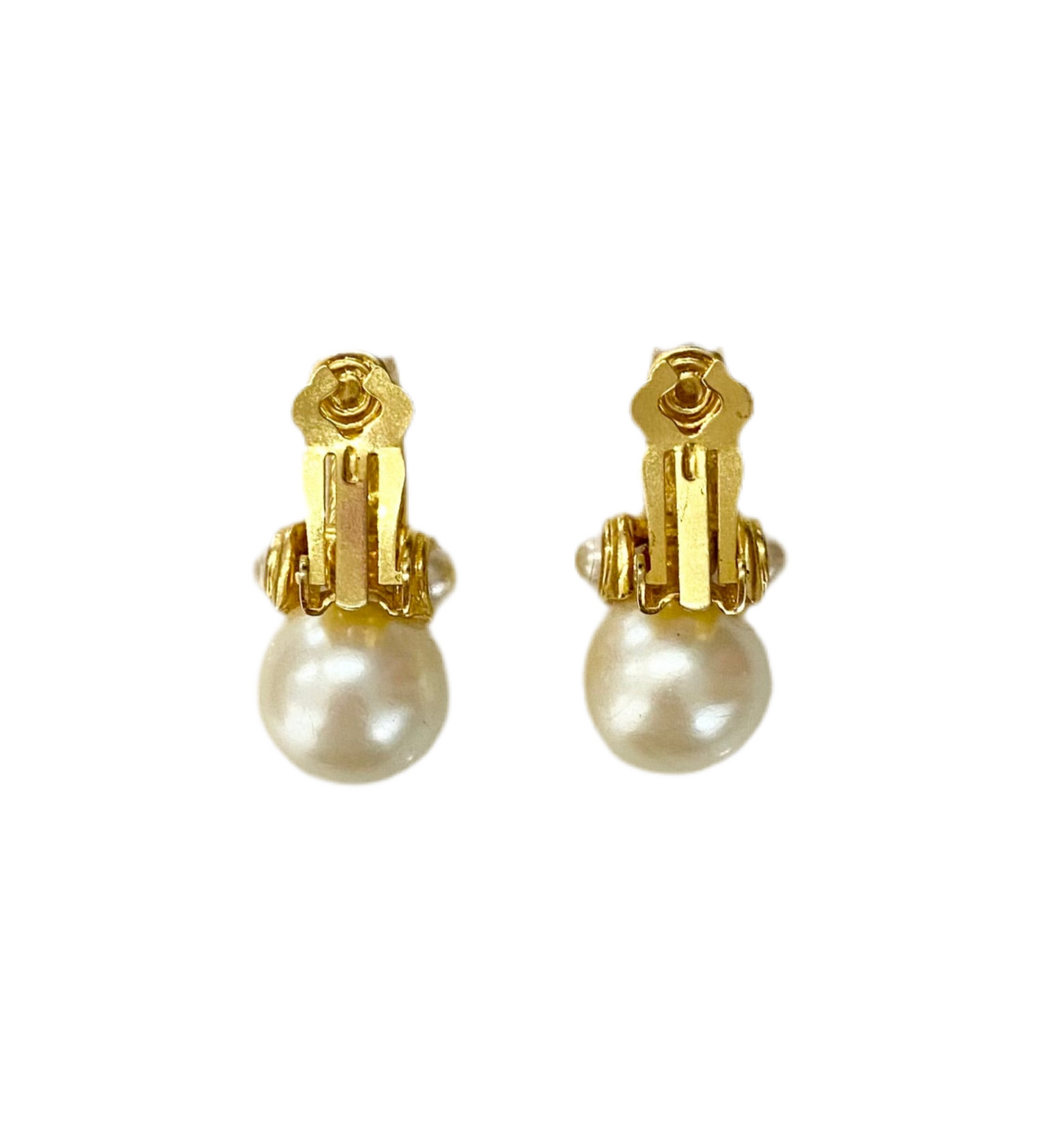 90s Pearl Rhinestone Drop Earrings