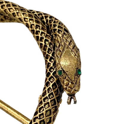 Victorian Revival Snake Brooch Scarf Buckle