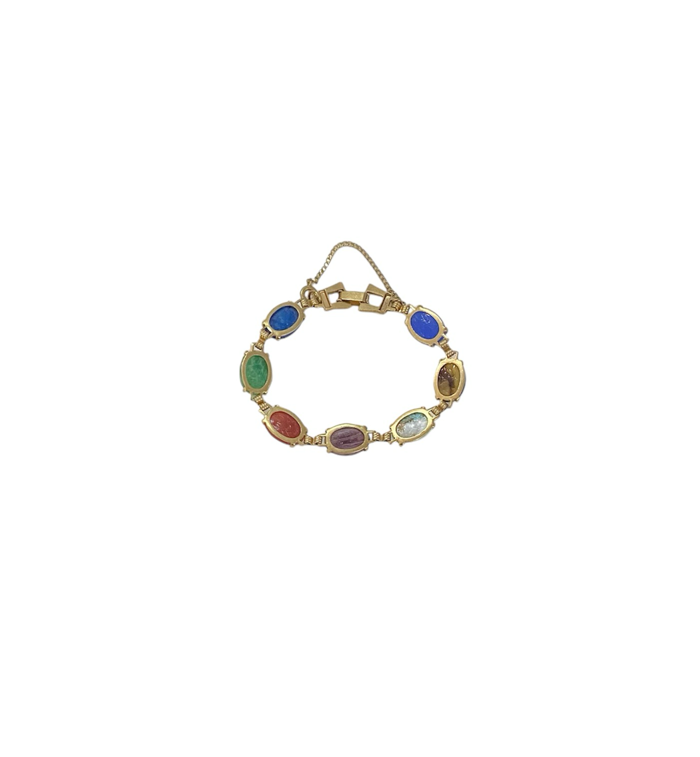 Scarab Art Glass Bracelet