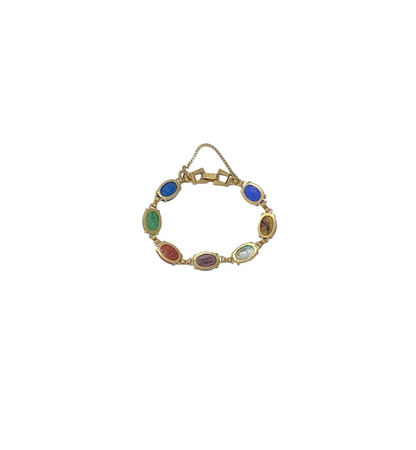 Scarab Art Glass Bracelet