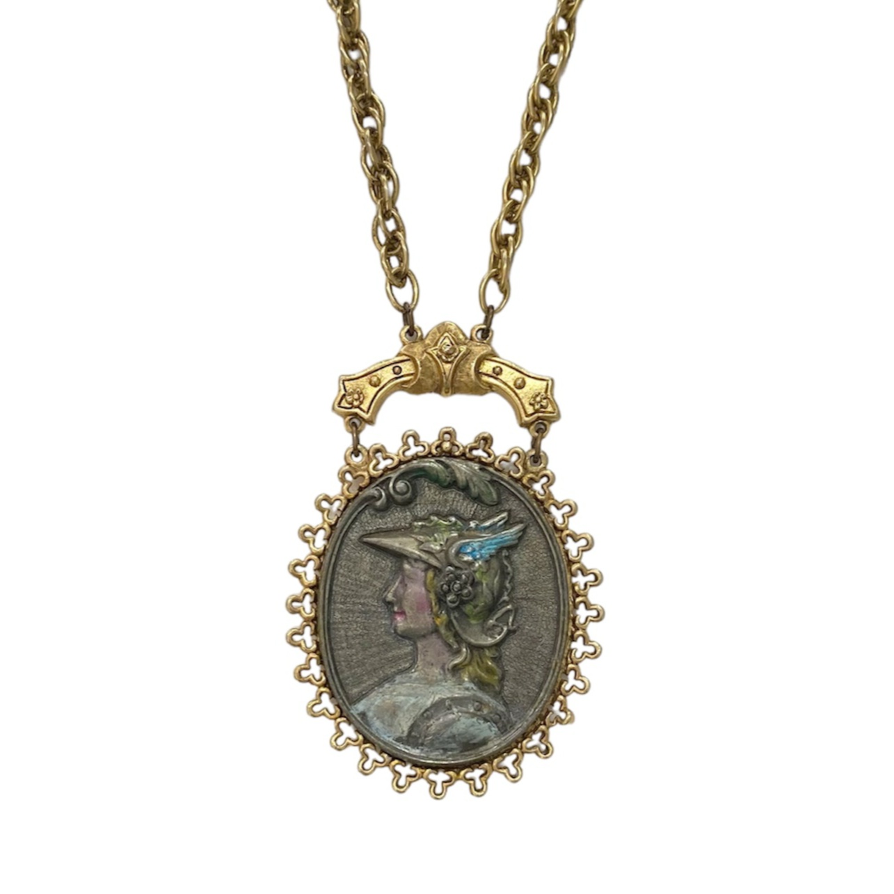 Victorian Revival Portrait Pendant by Art