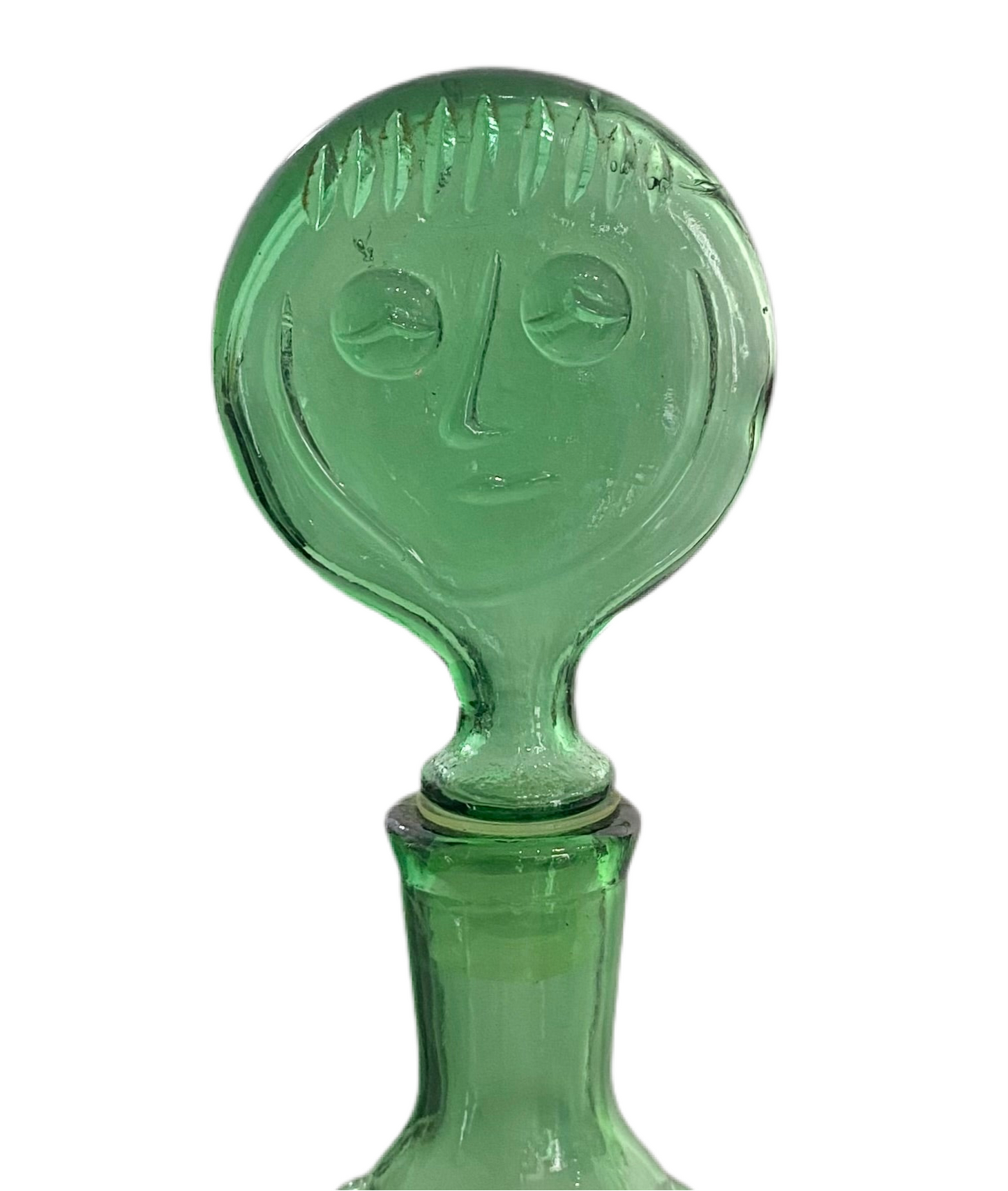 Kosta Boda Erik Hoglund People Green Glass Decanter