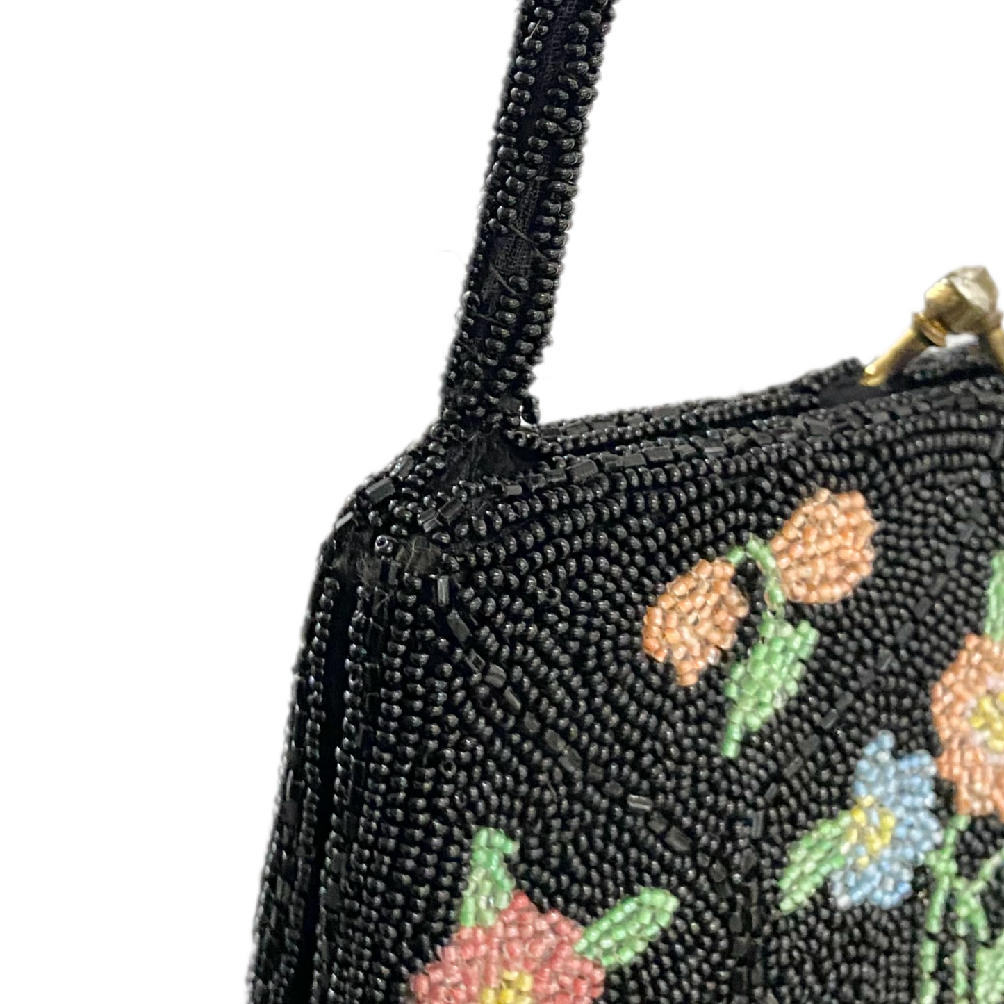 50s Beaded Floral Purse