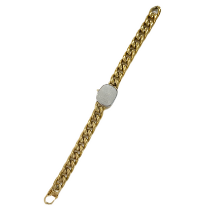 Gold Chain Link Bracelet Watch by Gruen