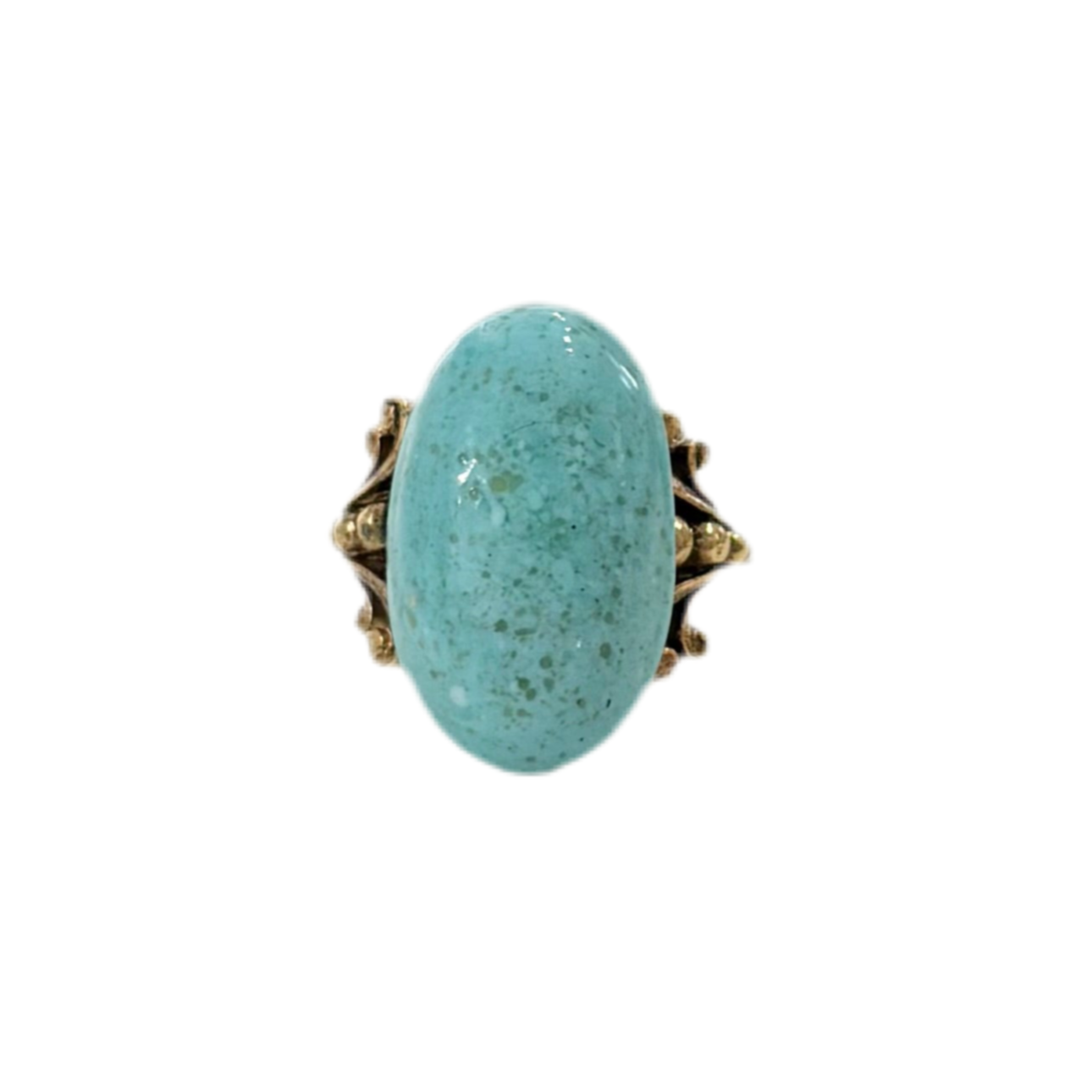 60’s Turquoise Ceramic Cab Ring