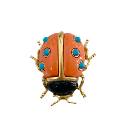 Lady Bug Brooch by Kenneth J Lane