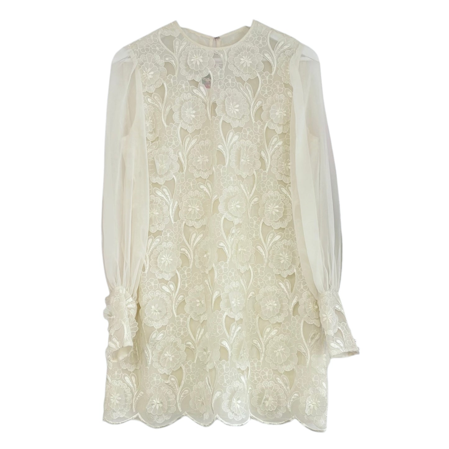 60s Floral Embroidered Dress