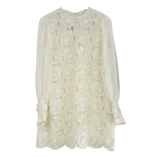 60s Floral Embroidered Dress