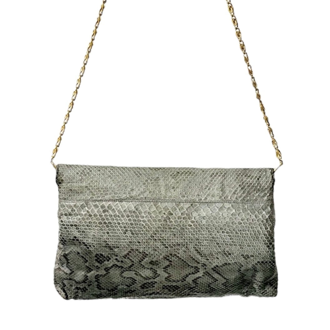 70's Grey Python Clutch Purse
