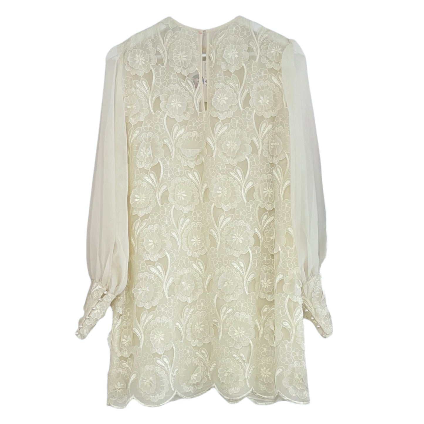60s Floral Embroidered Dress
