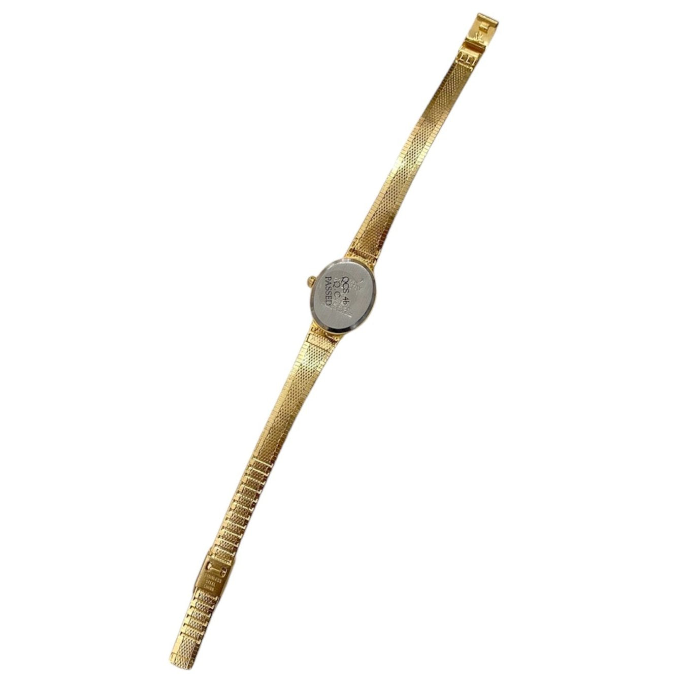 Dainty Gold-Tone Etched Band Watch